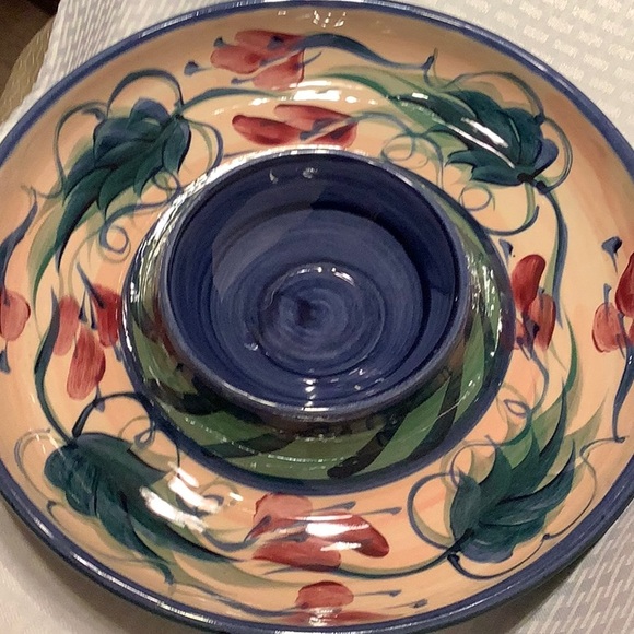 VIntage Gail Pittman Grapevines  Chip and Dip Platter. - Picture 5 of 5